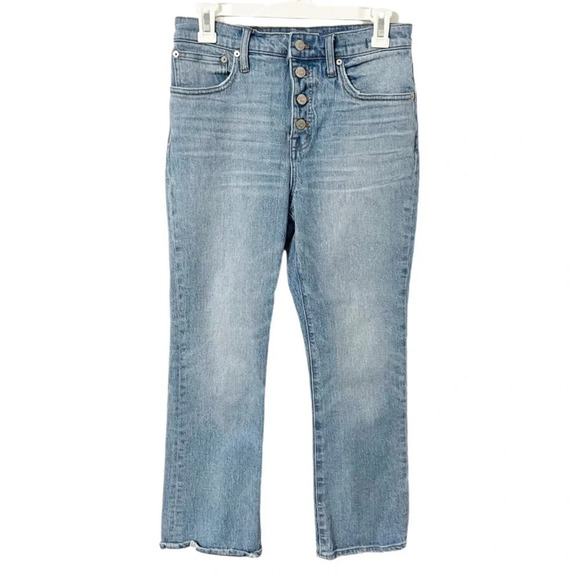 Madewell Jeans Women’s 26 Cali Demi Boot Button Fly Light Wash - Picture 2 of 8